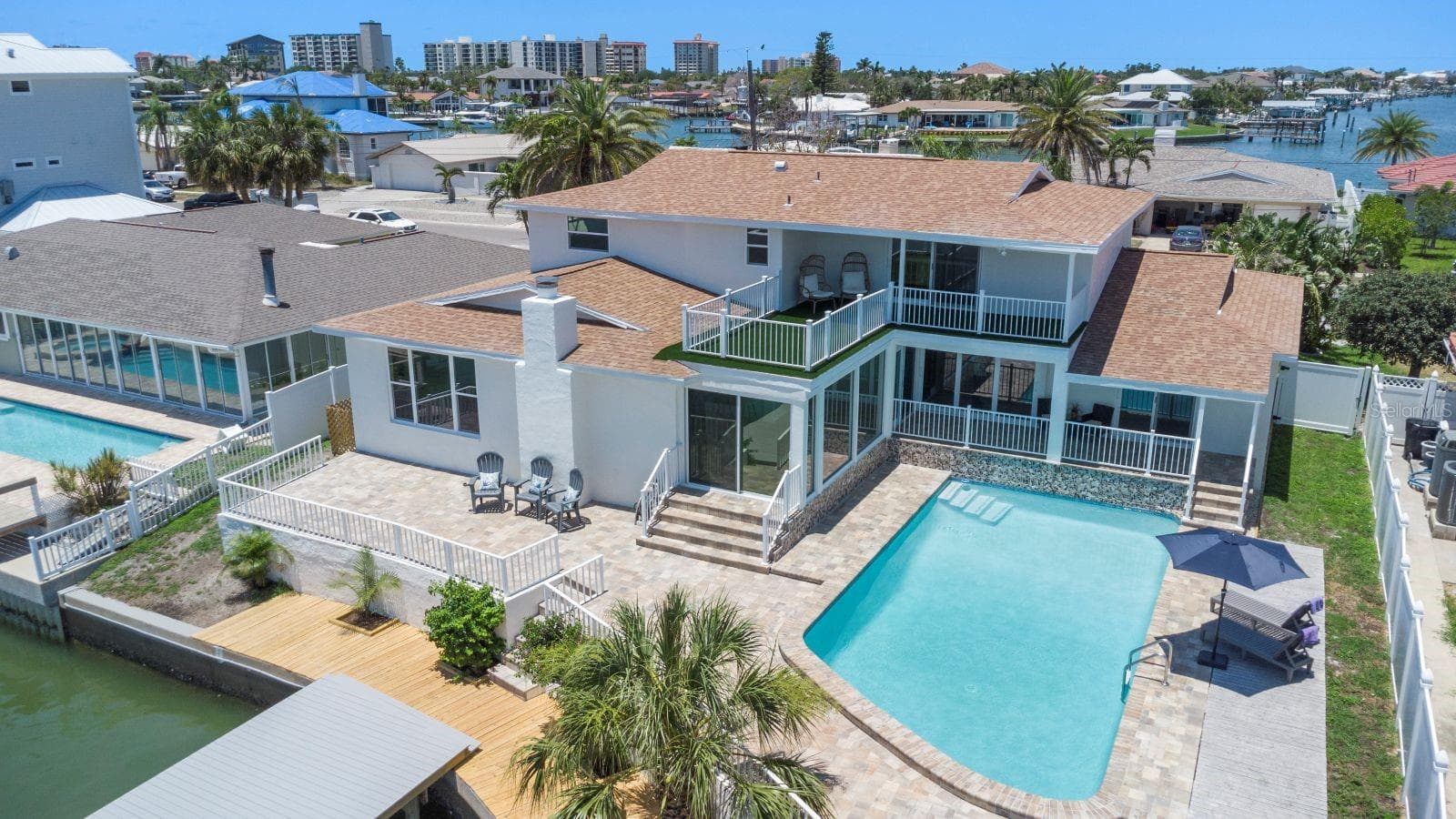 Clearwater Beach, Florida waterfront property from a current MLS listing